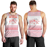 I'm Dreaming Of A Pink Christmas Flamingo Christmas Christmas Men Tank Top Xmas Holiday Patterns - Wonder Print Shop