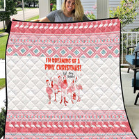 I'm Dreaming Of A Pink Christmas Flamingo Christmas Christmas Quilt Xmas Holiday Patterns - Wonder Print Shop