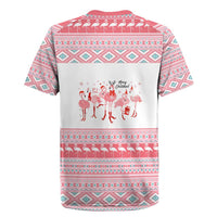 I'm Dreaming Of A Pink Christmas Flamingo Christmas Christmas Rugby Jersey Xmas Holiday Patterns - Wonder Print Shop