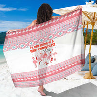 I'm Dreaming Of A Pink Christmas Flamingo Christmas Christmas Sarong Xmas Holiday Patterns - Wonder Print Shop