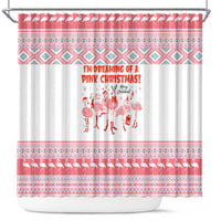I'm Dreaming Of A Pink Christmas Flamingo Christmas Christmas Shower Curtain Xmas Holiday Patterns - Wonder Print Shop
