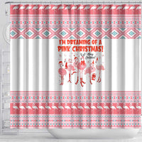 I'm Dreaming Of A Pink Christmas Flamingo Christmas Christmas Shower Curtain Xmas Holiday Patterns - Wonder Print Shop