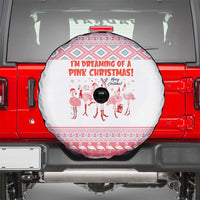 I'm Dreaming Of A Pink Christmas Flamingo Christmas Christmas Spare Tire Cover Xmas Holiday Patterns - Wonder Print Shop