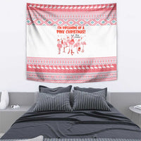 I'm Dreaming Of A Pink Christmas Flamingo Christmas Christmas Tapestry Xmas Holiday Patterns - Wonder Print Shop