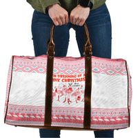 I'm Dreaming Of A Pink Christmas Flamingo Christmas Christmas Travel Bag Xmas Holiday Patterns - Wonder Print Shop