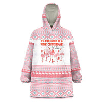I'm Dreaming Of A Pink Christmas Flamingo Christmas Christmas Wearable Blanket Hoodie Xmas Holiday Patterns - Wonder Print Shop