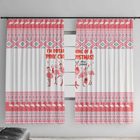 I'm Dreaming Of A Pink Christmas Flamingo Christmas Christmas Window Curtain Xmas Holiday Patterns - Wonder Print Shop