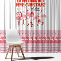I'm Dreaming Of A Pink Christmas Flamingo Christmas Christmas Window Curtain Xmas Holiday Patterns - Wonder Print Shop