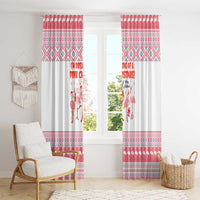 I'm Dreaming Of A Pink Christmas Flamingo Christmas Christmas Window Curtain Xmas Holiday Patterns - Wonder Print Shop