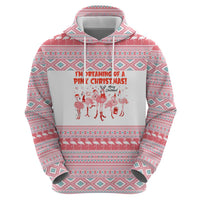 I'm Dreaming Of A Pink Christmas Flamingo Christmas Christmas Zip Hoodie Xmas Holiday Patterns - Wonder Print Shop