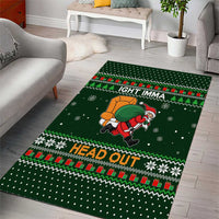 Ight Imma Head Out Santa Funny Christmas Christmas Area Rug Xmas Holiday Patterns - Wonder Print Shop