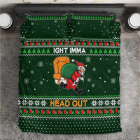 Ight Imma Head Out Santa Funny Christmas Christmas Bedding Set Xmas Holiday Patterns - Wonder Print Shop