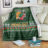 Ight Imma Head Out Santa Funny Christmas Christmas Blanket Xmas Holiday Patterns - Wonder Print Shop