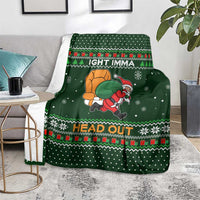 Ight Imma Head Out Santa Funny Christmas Christmas Blanket Xmas Holiday Patterns - Wonder Print Shop