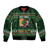 Ight Imma Head Out Santa Funny Christmas Christmas Bomber Jacket Xmas Holiday Patterns - undefined