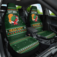 Ight Imma Head Out Santa Funny Christmas Christmas Car Seat Cover Xmas Holiday Patterns - Wonder Print Shop