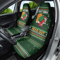 Ight Imma Head Out Santa Funny Christmas Christmas Car Seat Cover Xmas Holiday Patterns - Wonder Print Shop
