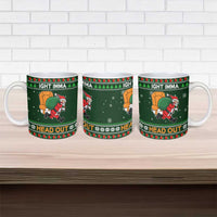 Ight Imma Head Out Santa Funny Christmas Christmas Ceramic Mug Xmas Holiday Patterns - Wonder Print Shop