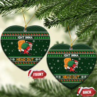 Ight Imma Head Out Santa Funny Christmas Ceramic Ornament Xmas Holiday Patterns - Wonder Print Shop