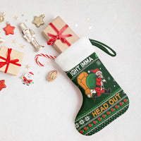 Ight Imma Head Out Santa Funny Christmas Christmas Stocking Xmas Holiday Patterns - Wonder Print Shop