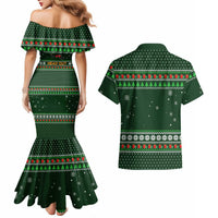 Ight Imma Head Out Santa Funny Christmas Christmas Couples Matching Mermaid Dress and Hawaiian Shirt Xmas Holiday Patterns - Wonder Print Shop