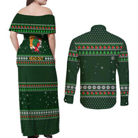 Ight Imma Head Out Santa Funny Christmas Christmas Couples Matching Off Shoulder Maxi Dress and Long Sleeve Button Shirt Xmas Holiday Patterns - Wonder Print Shop