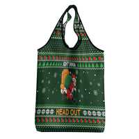 Ight Imma Head Out Santa Funny Christmas Christmas Grocery Bag Xmas Holiday Patterns - Wonder Print Shop