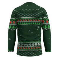 Ight Imma Head Out Santa Funny Christmas Christmas Hockey Jersey Xmas Holiday Patterns - Wonder Print Shop