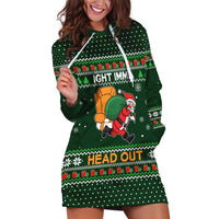 Ight Imma Head Out Santa Funny Christmas Christmas Hoodie Dress Xmas Holiday Patterns - Wonder Print Shop