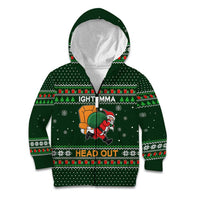 Ight Imma Head Out Santa Funny Christmas Christmas Kid Hoodie Xmas Holiday Patterns - Wonder Print Shop