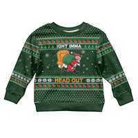 Ight Imma Head Out Santa Funny Christmas Kid Ugly Christmas Sweater Xmas Holiday Patterns - Wonder Print Shop