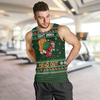 Ight Imma Head Out Santa Funny Christmas Christmas Men Tank Top Xmas Holiday Patterns - Wonder Print Shop