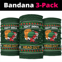 Ight Imma Head Out Santa Funny Christmas Christmas Neck Gaiter Xmas Holiday Patterns - Wonder Print Shop