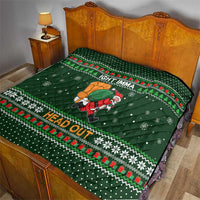 Ight Imma Head Out Santa Funny Christmas Christmas Quilt Xmas Holiday Patterns - Wonder Print Shop