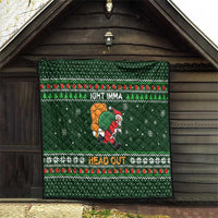 Ight Imma Head Out Santa Funny Christmas Christmas Quilt Xmas Holiday Patterns - Wonder Print Shop