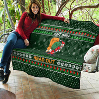 Ight Imma Head Out Santa Funny Christmas Christmas Quilt Xmas Holiday Patterns - Wonder Print Shop