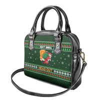 Ight Imma Head Out Santa Funny Christmas Christmas Shoulder Handbag Xmas Holiday Patterns - Wonder Print Shop