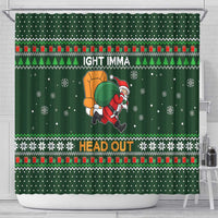 Ight Imma Head Out Santa Funny Christmas Christmas Shower Curtain Xmas Holiday Patterns - Wonder Print Shop