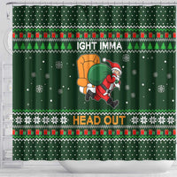 Ight Imma Head Out Santa Funny Christmas Christmas Shower Curtain Xmas Holiday Patterns - Wonder Print Shop