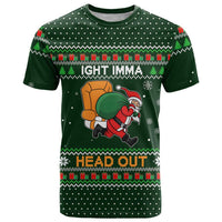 Ight Imma Head Out Santa Funny Christmas Christmas T Shirt Xmas Holiday Patterns - Wonder Print Shop
