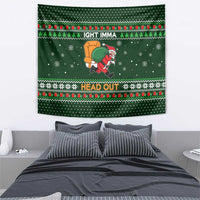 Ight Imma Head Out Santa Funny Christmas Christmas Tapestry Xmas Holiday Patterns - Wonder Print Shop