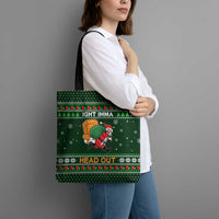 Ight Imma Head Out Santa Funny Christmas Christmas Tote Bag Xmas Holiday Patterns - Wonder Print Shop