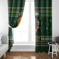 Ight Imma Head Out Santa Funny Christmas Christmas Window Curtain Xmas Holiday Patterns - Wonder Print Shop
