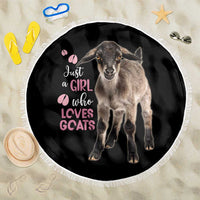 Who Loves Goat Just A Girl Christmas Trees Christmas Christmas Beach Blanket Xmas Holiday Patterns - Wonder Print Shop