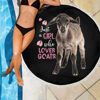Who Loves Goat Just A Girl Christmas Trees Christmas Christmas Beach Blanket Xmas Holiday Patterns - Wonder Print Shop
