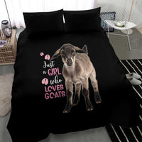 Who Loves Goat Just A Girl Christmas Trees Christmas Christmas Bedding Set Xmas Holiday Patterns - Wonder Print Shop