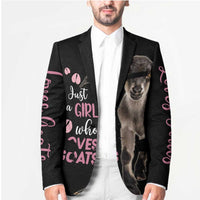 Who Loves Goat Just A Girl Christmas Trees Christmas Christmas Blazer Xmas Holiday Patterns - Wonder Print Shop
