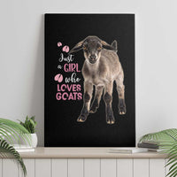 Who Loves Goat Just A Girl Christmas Trees Christmas Christmas Canvas Wall Art Xmas Holiday Patterns - Wonder Print Shop