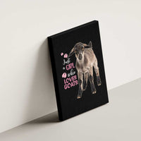 Who Loves Goat Just A Girl Christmas Trees Christmas Christmas Canvas Wall Art Xmas Holiday Patterns - Wonder Print Shop