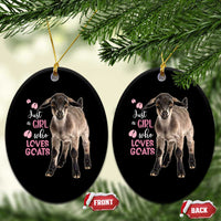 Who Loves Goat Just A Girl Christmas Trees Christmas Ceramic Ornament Xmas Holiday Patterns - Wonder Print Shop